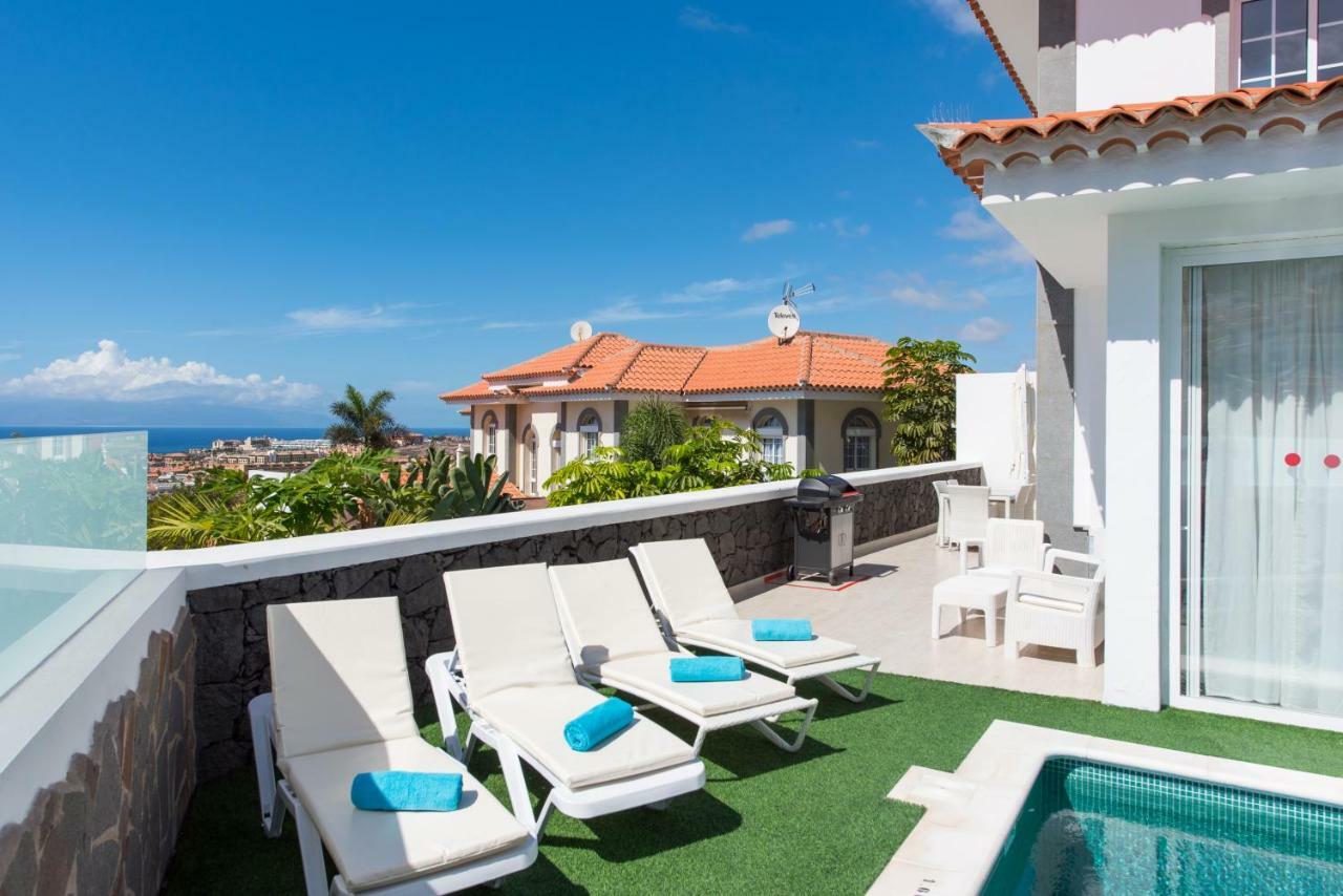 Luxury White Villa With Sea View, Heated Pool Costa Adeje  ภายนอก รูปภาพ
